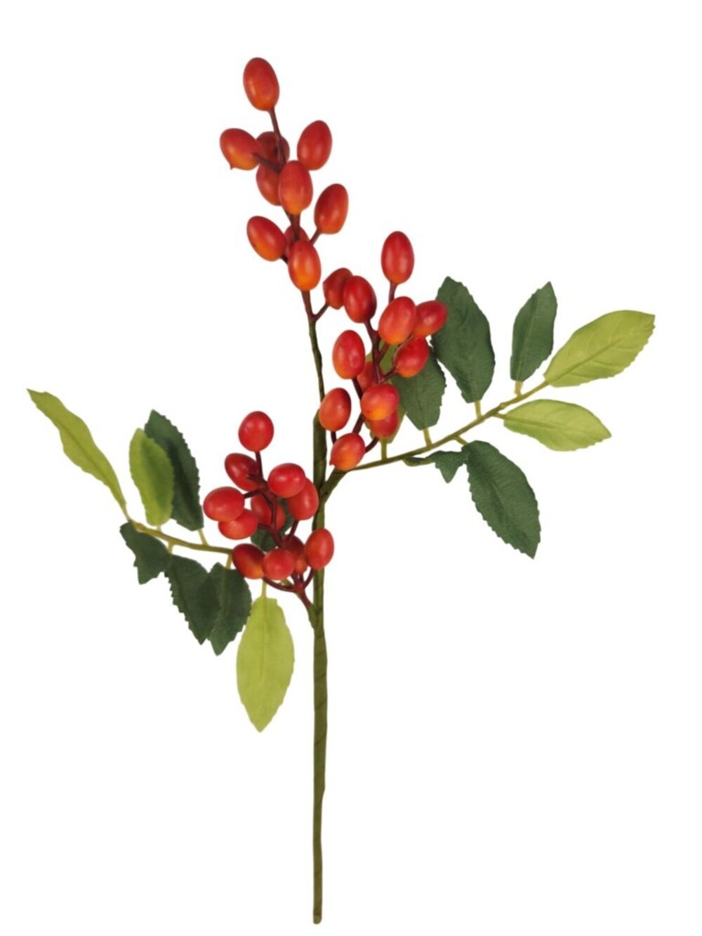 Bittersweet Orange Berry Stem 13.5 Inch Artificial Berry Branch Farmhouse Lodge